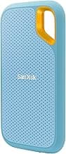 SANDISK 4TB Extreme Portable SSD (Old Model) - Up to 1050MB/s, USB-C, USB 3.2 Gen 2, IP65 Water and dust Resistance, Updated Firmware, Sky Blue - External Solid State Drive - SDSSDE61-4T00-G25B