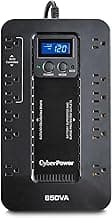CyberPower EC850LCD Ecologic UPS Battery Backup and Surge Protector, 850VA/510W, 12 Outlets, ECO Mode, Compact, UL Certified