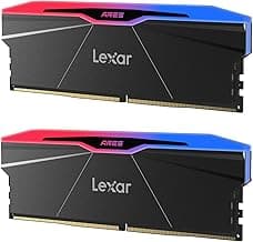 Lexar ARES Gen2 RGB DDR5 RAM 32GB Kit (2x16GB) 6000MHz CL30, 288-Pin UDIMM Desktop Memory, PC Gaming Computer Memory, for Intel XMP 3.0/AMD EXPO/CL30-38-38-76/1.4V(LD5U16G60C30BR-RGD)