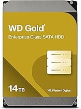 14TB WD Gold Enterprise Class Internal Hard Drive HDD - 7200 RPM Class, SATA 6 Gb/s, 512 MB Cache, 3.5" - WD142KRYZ