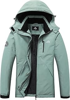 MOERDENG Women's Waterproof Snow Ski Jacket - Warm Winter Coat Insulated for Snowboarding, Softshell for Winter Hiking