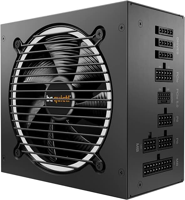 be Quiet! Pure Power 12 M 750W ATX 3.1 80 Plus® Gold | Modular Power Supply | for PCIe 5.0 GPUs and GPUs with 6+2 pin connectors | 12VHPWR Cable Included | Silent 120mm be Quiet! Fan | BN504