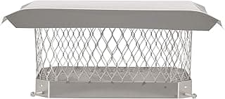 Shelter 9"x 13" Single Flue Bolt-On Chimney Cap, Fully Assembled, Stainless Steel