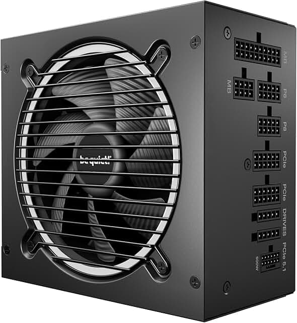 be quiet! Pure Power 13 M 850W Power Supply, 80 Plus® Gold Certification, ATX 3.1 PSU, Support for PCIe 5.1 GPUs, semi-Passive 120mm be quiet! Fan, LLC Technology, Single Rail, for Overclocked GPUs