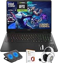 HP OMEN 16 Slim Gaming Laptop, 16" 144Hz 2K Display, Intel Core Ultra 9 285H, NVIDIA GeForce RTX 5070, 32GB DDR5 RAM, 1TB SSD, Wi-Fi 6E, RGB Backlit, Win 11 Pro, w/Mytrix Accessory & Lifetime Office