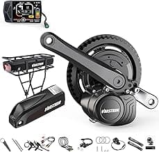 48V 500W/750W Mid Drive Motor Kit Torque Sensor Electric Bike Conversion Kit Ebike Conversion Kit for BB 68MM Mountain Bike Road Bike with Ebike Display & Battery (Optional)