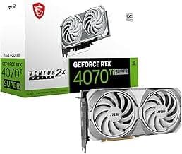 Gaming RTX 4070 Ti Super 16G Ventus 2X White OC Graphics Card (NVIDIA RTX 4070 Ti Super, 256-Bit, Extreme Clock: 2655 MHz, 16GB GDRR6X 21 Gbps, HDMI/DP, Ada Lovelace Architecture)