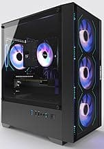 Gaming PC, i7 CPU, GTX 1660 Super 6GB DDR6 Graphics Card, 512 GB M.2, 16 GB RAM Pre-Built Computer, ARGB Fans x 4, Win 11 Home，WiFi 6 + BT 5.3, 550W PSU (GTX 1660S+512GB+16GB)