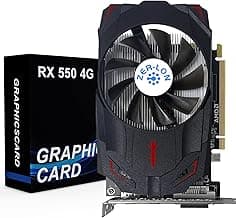 Radeon RX 550 4GB Graphics Card, GDDR5 128 Bit PCIE 3.0 Computer Gaming Gpu, 1183MHz Video Card with HDMI/DP/DVI Ports Support 4K