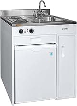 Avanti CK3016 Energy Star Certified Full Compact Kitchen, Built in Kitchenette Stainless Steel Counter, Two Element Cooking Range, Refrigerator & Storage, 30-Inch, White