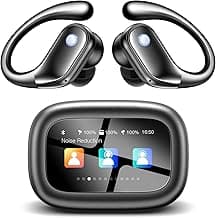 Wireless Earbuds, ENC Noise Cancelling Sport Ear Buds with Smart Charging Case, Bluetooth 5.4 Headphones, 5 EQ Over-Ear Earbuds for Sports/Workout/Gym-– Matte Black