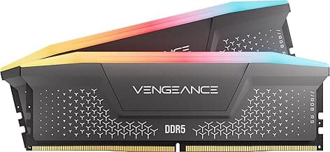 CORSAIR Vengeance RGB RS DDR5 RAM 32GB (2x16GB) 6000MHz CL36-44-44-96 1.35V AMD EXPO Intel XMP Computer Desktop Memory – Gray (CMG32GX5M2E6000Z36)