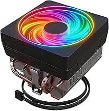 Wraith Prism CPU Cooler RGB LED Aluminum Heatsink Copper Core Base 4-Pin PWM 95mm Fan Pre-Applied Thermal Paste Compatible with AMD Socket AM5, Ryzen 7 6700X 6800X 7700X 8000X 8800X