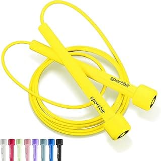 SPORTBIT Adjustable Jump Rope for Fitness and Exercise – Skipping Rope for Cardio, Boxing, and Weight Loss – Speed Rope perfect for Men & Women