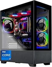 PC Desktop – Intel Core i7 12700F 2.1 GHz, NVIDIA RTX 4070 Ti, 1TB NVME SSD, 16GB DDR4 RAM 3200, 750W Gold PSU, 360mm AIO, 11AC Wi-Fi, Windows 11 Home 64-bit,Black
