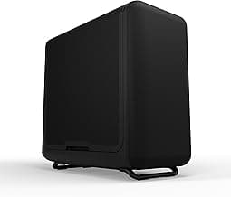 Hyte X50 Air - Modern Performance ATX Mid-Tower Gaming PC Case - Optimized High Airflow Chassis - Curved Micro Mesh Side Panel with Sturdy Stamped Steel Front Panel - Pitch Black