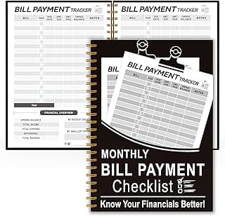 Monthly Bill Payment Checklist - 54 Months Bill Tracker Notebook & Budget Planner, Bill Organizer and Expense Tracker Notebook for Personal Financial Budgeting