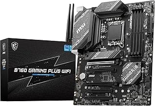 MSI B760 Gaming Plus WiFi V1 Motherboard, ATX - Supports Intel 14th, 13th & 12th Gen Core Processors, LGA 1700 - DDR5 Memory Boost 6800+MHz/OC, 2 x PCIe 4.0 x16, 2 x M.2 Gen4, 2.5G LAN, Wi-Fi 6E