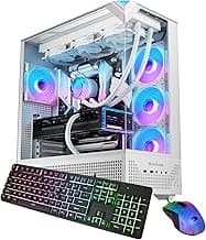 Element Pro White Gaming PC Desktop Computer Intel Core i9 14900KF CPU, NVIDIA GeForce RTX 5070Ti 16GB GPU, 32GB DDR5 RGB RAM, 1TB NVMe SSD, Windows 11 Home, Keyboard, Mouse - EPWI9N57T01
