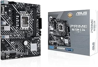 Asus Prime H610M-E D4-CSM Desktop Motherboard - Intel H610 Chipset - Socket LGA-1700 - Pentium Gold, Celeron, Core i5, Core i9, Core i3, Core i7 Processor Supported - 64 GB DDR4 SDRAM Maximum RAM - DI