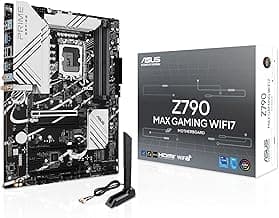 ASUS Z790 MAX Gaming WIFI7 Intel Z790 (LGA 1700) ATX Motherboard with PCIe 5.0, Three M.2 Slots, 14+1 DrMOS, DDR5, WiFi 7, Realtek 1Gb LAN, HDMI, USB 20Gbps Type-C®, Thunderbolt™ (USB4®), Aura Sync