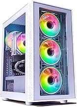 NOVATECH Phantom - Prebuilt Gaming PC Desktop Computer - Core Xeon i7 3.5GHz - RX580-16GB RAM - 512GB M.2 SSD WiFi/BT, Win 11 - Gaming Computer Tower - Pre Built PC Gaming - 1 Year Warranty (White)