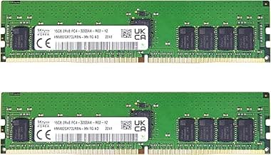 Timetec Hynix Original 32GB KIT(2x16GB) DDR4 3200MHz PC4-25600 Registered ECC 1.2V CL22 288 Pin RDIMM Server Memory Ram Module Upgrade (32GB KIT(2x16GB))