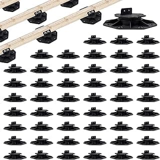 50 Pack Deck Block, Adjustable Deck Support Plastic Pedestal Paver, Shed Base Deck Leveling Blocks Post Base, 18-30MM Level Up Deck Support Pedestals Shed Foundation Kit