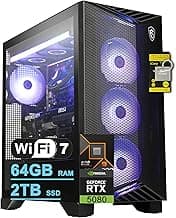 Aegis ZS2 Gaming Desktop AMD 12 core Zen 5 Ryzen 9 9900X 64GB RAM 2TB SSD GeForce RTX 5080 DLSS 4 360mm Liquid Cooler 850W 80+ Gold PSU Support HDD Win11 w/ICP Hub