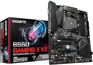 GIGABYTE B550 Gaming X V2 AMD AM4 ATX Motherboard, Supports Ryzen 5000/4000/3000 Series Processors, DDR4, 10+3 Power Phase, 2X M.2, PCIe 4.0, Front USB-C, GbE LAN, Q-Flash Plus, RGB Fusion