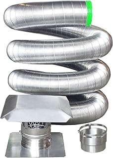 Rockford Chimney Supply 316 Stainless Steel Flexible Chimney Liner Insert Kit, 6 Inch x 25 Feet