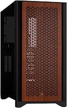 Corsair 4000D Airflow Tempered Glass Mid-Tower ATX Case with Teak Front Panel - High-Airflow - Cable Management System - Spacious Interior - Two Included 120 mm Fans - Black and Teak