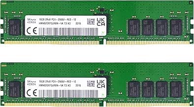 Timetec Hynix Original 32GB KIT(2x16GB) DDR4 2666MHz PC4-21300 Registered ECC 1.2V CL19 2Rx8 Dual Rank 288 Pin RDIMM Server Memory RAM Module Upgrade (32GB KIT (2x16GB))