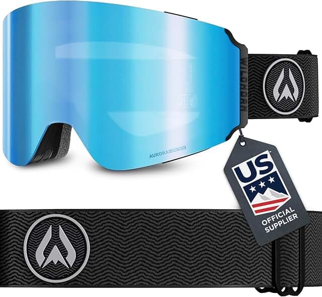 Wildhorn Roca Ski Goggles Men Women Anti-Fog/Scratch 100% UV-Magnetic Lens-Snowboard Snow Goggles Men Women Adult