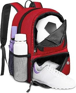 Soccer Backpack,Soccer Bag with Ball Holder, Water resistant Sport Equipment Bags Fit Basketball Volleyball Football
