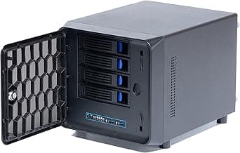 4 + 1 Bay DIY NAS Case, 4 x 2.5″ / 3.5″ Tray + 1 x 2.5″ Internal Bay. MB ITX. PSU Flex. Front USB 3.0 8cm Chassis Fan Hot Swap Backplane. Network Attached Storage Private Cloud Enclosure.