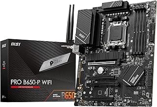 MSI PRO B650-P WIFI AMD AM5 ATX Motherboard, 4x DDR5 ~128GB, 1x PCI-E x16, 2x M.2, 6x SATA, 8x USB 3.2, 1x USB Type C (Renewed)