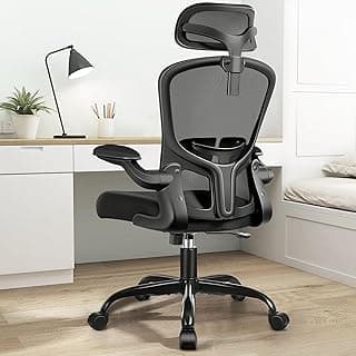 FelixKing Office Chair Ergonomic Desk Chair with Headrest, High Back Computer with Adjustable Lumbar Support and Wheels,Executive Swivel Comfy with flip-up Armrests for Home Office