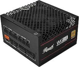 Rosewill VMG 850W 80+ Gold, ATX 3.0 & 3.1 Compatible, Full Modular Low-Noise Power Supply, PCIe 5.1 12V-2x6 Connector, 100% Japanese Electrolytic Capacitor, 120mm FDB Silent Fan - 5 Year Warranty