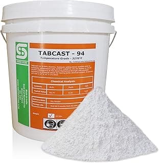 Dense Castable Refractory Cement for Forge - Furnace Cement High Temperature - 3270F Rated - 22 LBS - 94% Alumina Fireplace Cement Refractory for Casting Purpose Like Fire Bricks, Pizza Oven, etc...