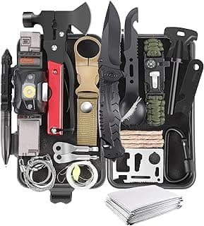 Gifts for Men Dad Husband Boyfriend, 30 in 1 Survival Gear and Equipment, Emergency Survival Kit Camping Accessories, First Aid Kit for Camping Hiking Hunting Fishing