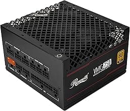 Rosewill VMG 750W 80+ Gold, ATX 3.0 & 3.1 Compatible, Full Modular Low-Noise Power Supply, PCIe 5.1 12V-2x6 Connector, 100% Japanese Electrolytic Capacitor, 120mm FDB Silent Fan - 5 Year Warranty