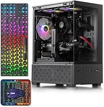 Prebuilt Gaming PC Desktop Computer,Intel Core i5 up to 3.6GHz,RX560 Graphics Card with 4GB Video Memory,16GB RAM, 512GB SSD,Windows11 Home,WiFi 5.0,RGB Fan x4