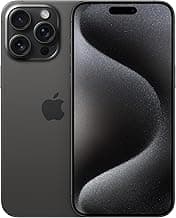 Apple iPhone 15 Pro Max, 256GB, Black Titanium - Unlocked (Renewed)