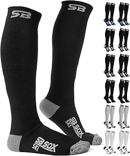 Merino Wool Ski Socks for Men & Women (2 Pairs) - Warm Thermal Socks for All-Day Winter Wear