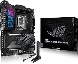 ASUS ROG Maximus Z790 Dark Hero (WiFi 7) LGA 1700(Intel 14th &13th&12th Gen) ATX Gaming Motherboard(PCIe 5.0x16, 5xM.2 Slots,DDR5,2X Thunderbolt 4 Ports, USB Type-C Front-Panel)