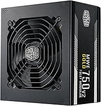 Cooler Master MWE Gold 750 V2 Fully Modular Power Supply – 750W 80+ Gold Certified PSU, Dual EPS Connectors, Semi-Fanless Low Noise Design, Flat Black Cables, Reliable ATX Gaming PSU, 5-Year Warranty