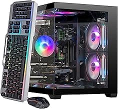 Custom Gaming PC Desktop – i7 11th Gen up to 4.9GHz 16 Threads, RTX 4060 8GB, 16GB DDR4 RAM, 1TB NVMe SSD, Wi-Fi 6 & BT 5.4, 9× ARGB Cooling Fans, Win11 Pro, 650W PSU, VR Ready High-Performance Tower