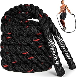 HPYGN Jump Rope, Weighted Jump Rope for Men women, 2.8lb 3.8lb 5lb Heavy Skipping Rope for Exercise, Adult Jumpropes for Home Workout, Improve Strength and Building Muscle,Total Body Workout Equipment