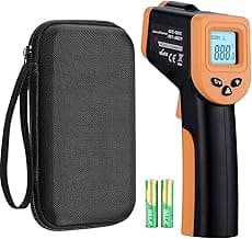 Blackstone Infrared Thermometer Temperature Gun for Cooking, IR Thermometer for Pizza Oven Griddle Cast Iron -58℉~1022℉ Non-Contact Digital Laser Thermometer Gun with Hard Storage Case (NOT for Human)